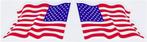 USA [Amerikaanse vlag] sticker set #5, Motos, Accessoires | Autocollants