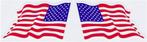 USA [Amerikaanse vlag] sticker set #5, Motoren, Accessoires | Stickers