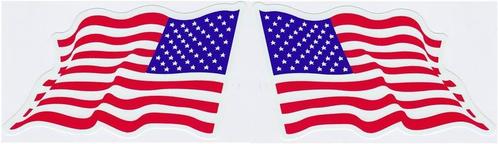 USA [Amerikaanse vlag] sticker set #5, Motos, Accessoires | Autocollants, Envoi