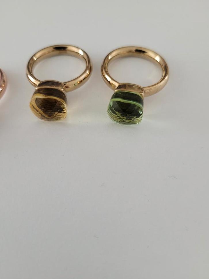 qudo ringen goud en rozegoud 5 stuks, Handtassen en Accessoires, Ringen, Nieuw, Goud, Goud, Ophalen