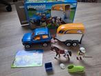 Playmobil jeep met paardentrailer, Kinderen en Baby's, Complete set, Ophalen of Verzenden, Zo goed als nieuw