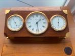 „HOUR LAVIGNE” mahoniehouten barometer/thermometer/klok, Huis en Inrichting, Woonaccessoires | Klokken, Gebruikt