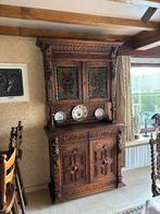 Authentieke Mechelse buffetkasten met glas-in-lood, Antiek en Kunst, Ophalen