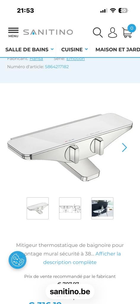 Mitigeur salle de bain, Enlèvement ou Envoi, Comme neuf