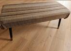 Zitbank / voetenbank retro look en houten pootjes, Ophalen, Zo goed als nieuw, Hout