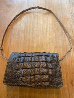 NIEUW : handtas krokodil, Handtassen en Accessoires, Tassen | Damestassen, Ophalen of Verzenden, Nieuw, Bruin, Handtas