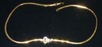 Collier plaqué or avec brillants.Longueur:36cm, Bijoux, Sacs & Beauté, Enlèvement ou Envoi, Comme neuf, Or, Or