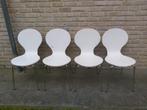 CLP DIEGO 4 chaises ergonomiques empilables, Huis en Inrichting, Stoelen, Metaal, Vier, Gebruikt, Wit