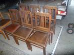 6 OUDE EIKEN ART DECO STOELEN, Antiek en Kunst, Ophalen