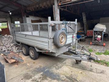 Aanhangwagen kipper 320x200 3.5 ton met loofrekken beschikbaar voor biedingen