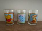 Vintage set 3 glazen Winnie The Pooh en Lolifant Disney, Verzamelen, Glas en Drinkglazen, Ophalen of Verzenden, Nieuw, Waterglas