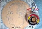 Goud - België - 20 Ecu - Boudewijn - 1990, Verzenden, Goud, Losse munt, Goud