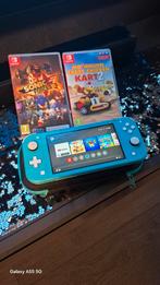 ***Nintendo switch lite met 2 games en beschermhoes***, Games en Spelcomputers, Ophalen of Verzenden, Turquoise, Met beschermhoes of tas