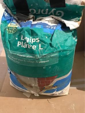 L Gips voor gyproc platen, Enlèvement, Utilisé