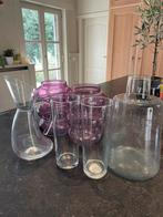 6 vazen, Huis en Inrichting, Ophalen, Gebruikt, Wit, Glas