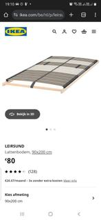 Leirsund lattenbodem 90x200 (2 stuks) + Malm bed (IKEA), 90 cm, Enlèvement, Utilisé, Sommier