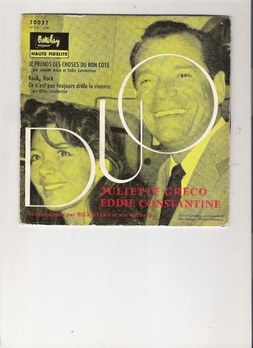 Juliette Greco - Eddie Constantine - DUO - EP, Enlèvement, Utilisé, Pop, 7 pouces