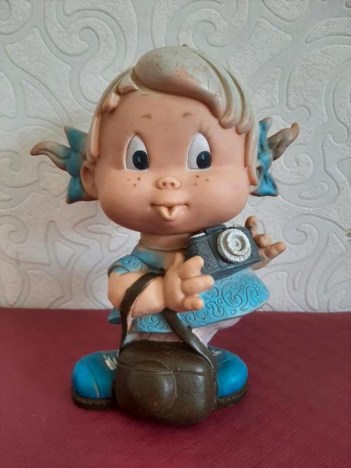 Vintage b.b. España beeldje – meisje met fototoestel 1960/70, Verzamelen, Poppetjes en Figuurtjes, Gebruikt, Ophalen of Verzenden