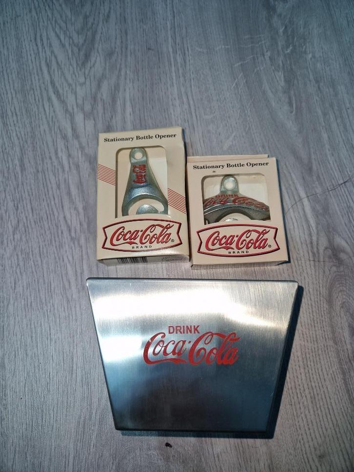 2-wandige flesopeners + opvangbakje voor Coca Cola, Verzamelen, Merken en Reclamevoorwerpen, Nieuw, Overige typen, Ophalen of Verzenden