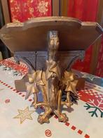 Antieke console van verguld hout 18x22 cm