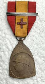 Medaille, Herinneringsmedaille WO1 MET verwond-kruis + Front, Verzamelen, Ophalen of Verzenden, Overige soorten, Lintje, Medaille of Wings