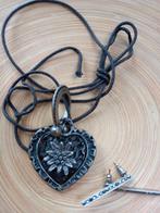 Edelweis hanger in koord en oorbellen zirconia, Enlèvement ou Envoi, Comme neuf