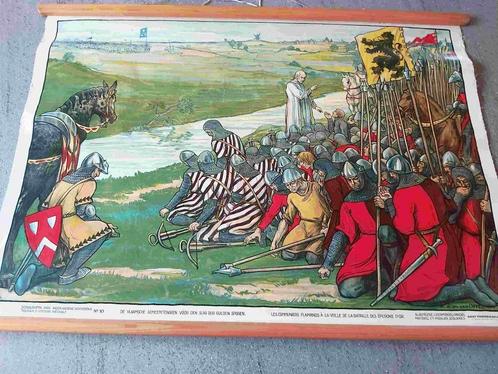 1302 Guldensporenslag Vlaanderen Frankrijk Fance Adel Paard, Verzamelen, Retro, Overige typen, Verzenden