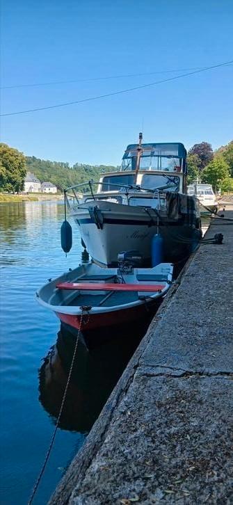 Bateau de pêche + remorque +moteur, Watersport en Boten, Vis- en Consoleboten, Gebruikt, Tot 10 pk, 3 tot 6 meter, Benzine, Buitenboordmotor