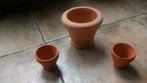 Set kleine bloempotjes, Tuin en Terras, Ophalen of Verzenden, Zo goed als nieuw, Terracotta