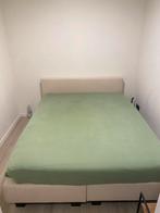 Bed, Huis en Inrichting, Slaapkamer | Bedden, Ophalen, Gebruikt, Beige, Tweepersoons