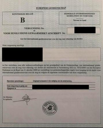Nationaal internationale vergunning te huur beschikbaar voor biedingen