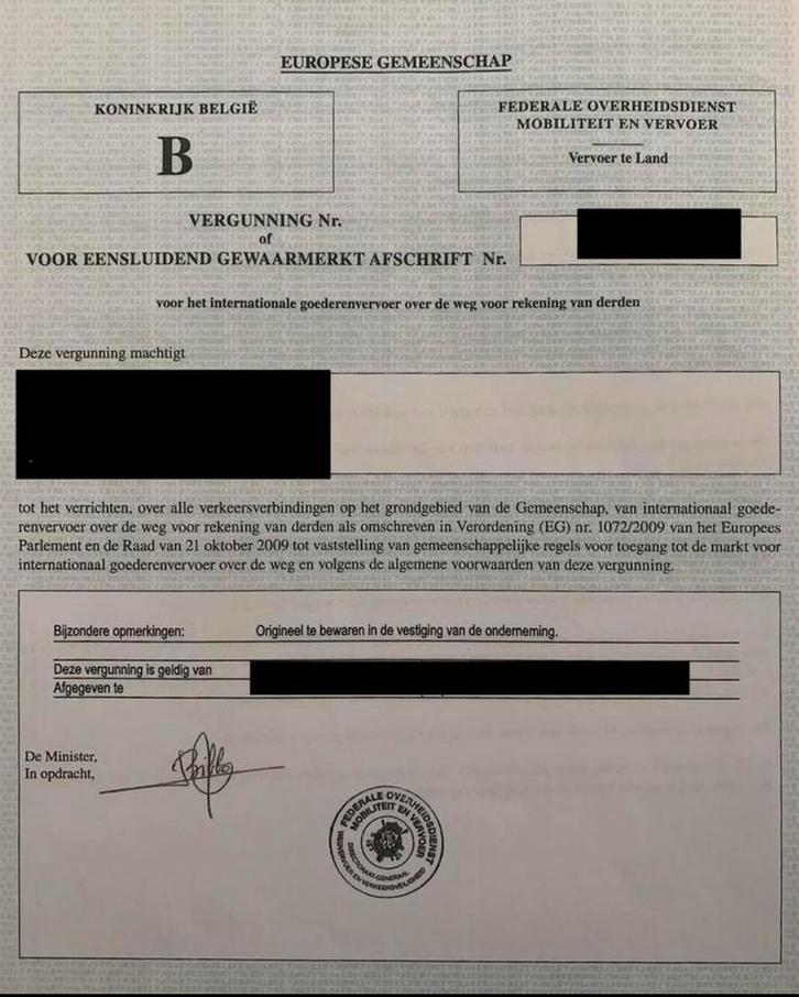 Nationaal internationale vergunning te huur, Diensten en Vakmensen, Koeriers, Chauffeurs en Taxi's