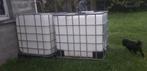 2 x 1000 liter waterton, Met kraantje, Kunststof, 150 liter of meer, Zo goed als nieuw