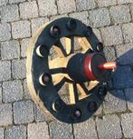 Antiek karrewiel - authentiek - lamp / kandelaar kaarsen, Ophalen