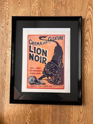 Vintage advertentie Lion Noir Italiaanse reclame beschikbaar voor biedingen