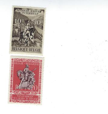 Belg. Postzegels : Winterhulp : nr 614 en 640