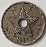 Munteenheid van Belgisch Congo: 20 centimes 1911, Ophalen of Verzenden, Overige landen, Losse munt