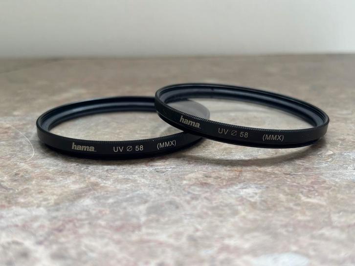 Filtres UV Hama 58 mm, TV, Hi-fi & Vidéo, Photo | Appareils professionnels, Utilisé, Enlèvement