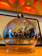 Mooie grote glazen bol lamp (spiegelglas), Huis en Inrichting, Lampen | Hanglampen, Ophalen of Verzenden, Minder dan 50 cm, Space age vintage mcm design modern retro