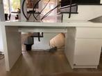 Gereserveerd.  Bureau wit 140x65cm, Ophalen, Bureau
