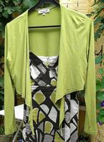 Jurk met spaghettibandjes en bolero maat 38 groen, bruin., Kleding | Dames, Ophalen of Verzenden, Zo goed als nieuw, Knielengte