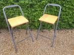 2 tabourets/chaises de bar, Maison & Meubles, Métal, 60 à 90 cm, Enlèvement, Avec repose-pieds