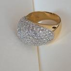 Diamant ring 18 karaat heel mooi, Handtassen en Accessoires, Ringen, Ophalen, Geel, Zo goed als nieuw, Met edelsteen