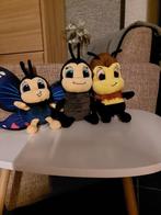 Set van 3 pluchen insecten, zo goed als nieuw, Ophalen of Verzenden, Zo goed als nieuw, Overige typen