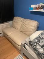 Salon canapés  2 places en cuir fleur de vache, Enlèvement, Comme neuf