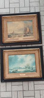2stuks schilderijen 40cm breedte 31cm hoogte, Antiek en Kunst, Kunst | Schilderijen | Klassiek, Ophalen of Verzenden