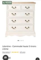 Meuble Commode Léontine Maison du Monde couleur crème, Maison & Meubles, Armoires | Commodes, Enlèvement ou Envoi, Utilisé, Métal