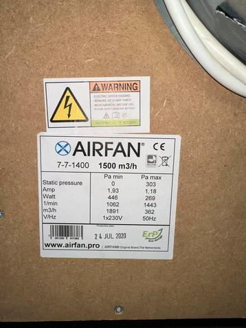 Caisson insonorisé Airfan 1500m3/h