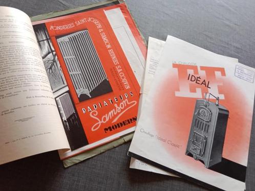 Oude reclame chauffage – radiator - jaren ‘30, Boeken, Catalogussen en Folders, Gelezen, Folder, Ophalen of Verzenden