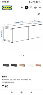 Ikea Besta 3 kasten met Lappviken deuren 120cm breed, Gebruikt, Ophalen, Met deur(en)